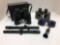 TASCO 7x35 binoculars,vintage AUGUST-SCHULZ 6x30 binoculars,PRIMOS crow call, vintage GLENFIELD 4x15