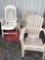 Outdoor plastic lawn chairs,wrought iron end table