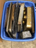 Cake pans,muffin pans,bread pans,more/plastic laundry basket