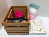 Oak basket/beauty supplies