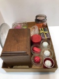 Candles,walnut keepsake box,more