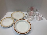 PYREX measure cups,CORELLE dishes