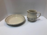 LONGABERGER Woven Traditions pie dish and pitcher
