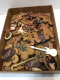 Gingerbread man themed Christmas ornaments,more
