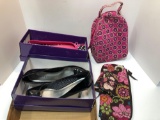 VERA BRADLEY lunch box,VERA BRADLEY clutch/ matching wallet,high heel shoes(10),flat shoes(8.5)