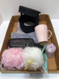 MARY KAY make up bags,scrounges,coffee mug,more