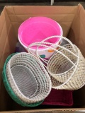 Plastic buckets,baskets, plastic Easter eggs