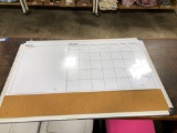 Dry erase calendar board