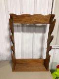 4 gun wooden wall rack