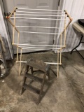 2' wooden step stool,drying rack