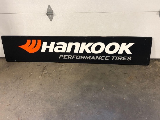 One sided metal HANKOOK TIRE sign