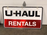 2 sided metal UHAUL RENTAL sign