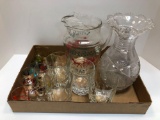 Glass pitcher,vase,glasses,shot glasses