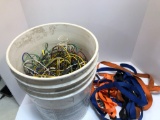 Ratchet straps, miscellaneous wire,bucket