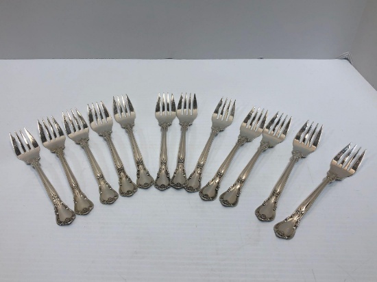 12- GORHAM STERLING silver salad forks