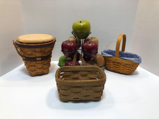 LONGABERGER baskets, decorative apple tree