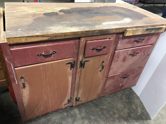 Vintage kitchen cabinets/ work bench