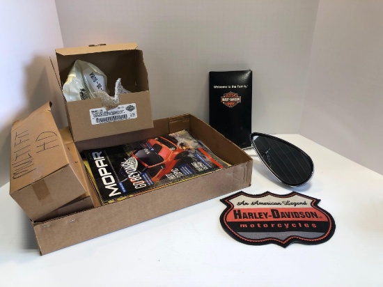 Harley- Davidson VHS tape, iron on patch, parts
