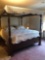 California King Size Canopy Wood bed