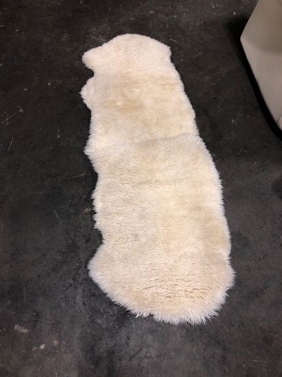 Genuine animal skin rug- possibly sheep