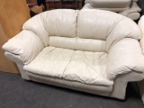 Leather loveseat