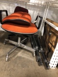 Office chairs, tripod legs