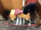 Handmade wood rocking horse