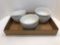 Cordon Bleu bowl, plain white bowls