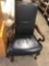 Leather high back chair