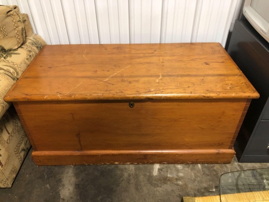 Large wood blanket chest