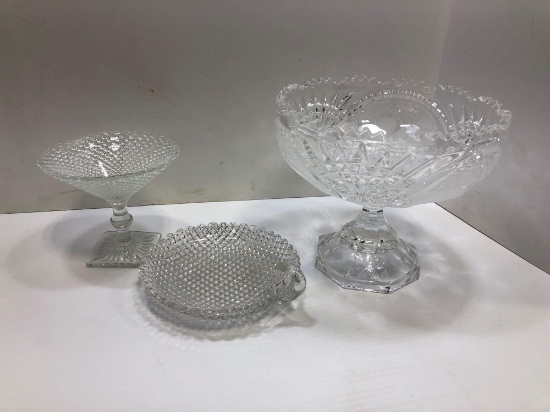 Crystal candy dishes, Waterford Crystal margarita glass, more