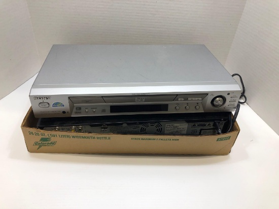 Sony DVD player, Toshiba VHS/ DVD player