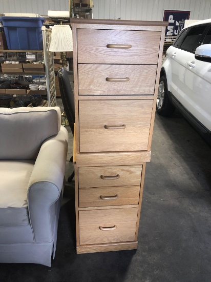 Faux wood office cabinets (2)