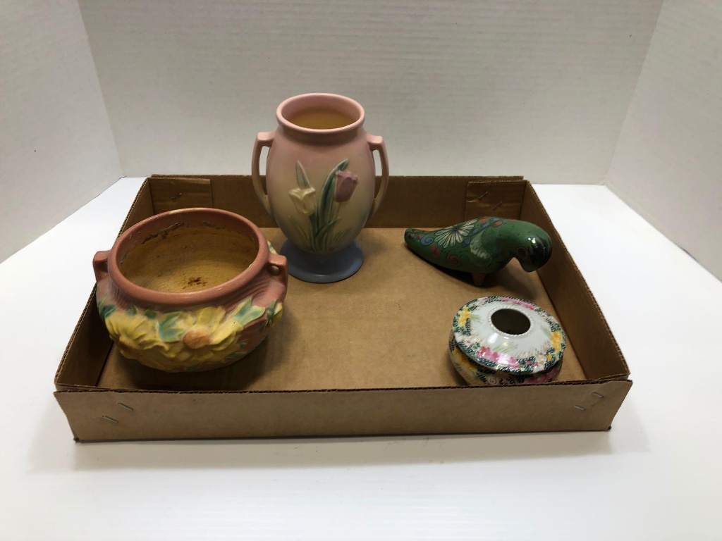 Hull vase, Poreville USA vase/pot, Decorative bird (Mexico), more
