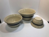 FP USA oven proof, dishwasher, microwave safe stoneware mixing bowls