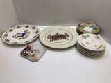 Lorenz Hutschenreuther (Germany) plate, Haviland (France) plate, Nippon Hand Painted (Japan) plate,