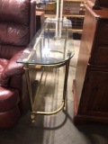 Glass top sofa table (lot 22, 28, 29 match)