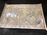 Railroad Map of Pennsylvania published by the Department of Internal Affairs of Pennsylvania 1908