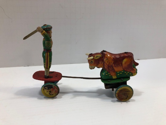 Matador and Bull tin toy- no clear markings