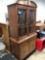 China hutch cupboard one piece 33 inches wide 6 feet tall 18 inches deep scratches and