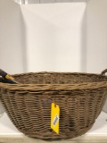 Antique Wicker laundry basket and contents