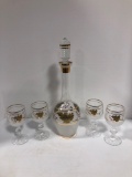 Wine decanter with 4 goblets
