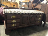 Lane cedar chest padded top some scratches and dents