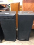 A pair of Kenwood stereo speakers matching 14 inches wide 11 inches deep 36 inches tall