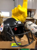 Pittsburgh Steeler helmet and Pittsburgh Steeler big hand