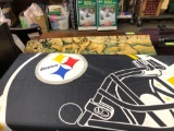 Steeler Pennant, Steeler Decorative Saw and Collectible Magazines