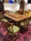 Dining room table with six chairs with insert