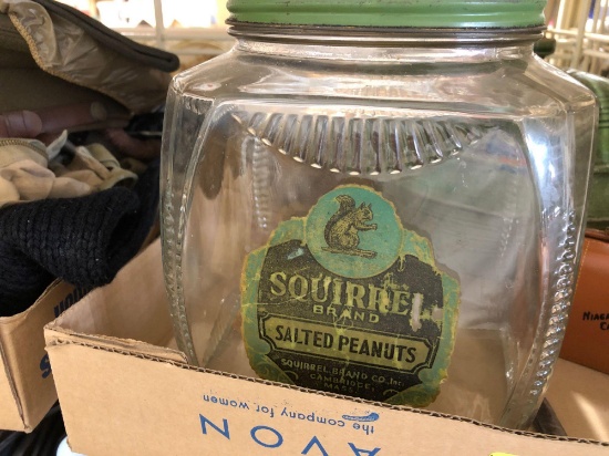 Antique Peanut Jar , pocketknife and more