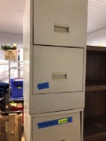 Three 2 Drawer File Cabinets