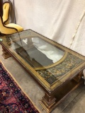 Decorative Glass/Wood Coffee Table